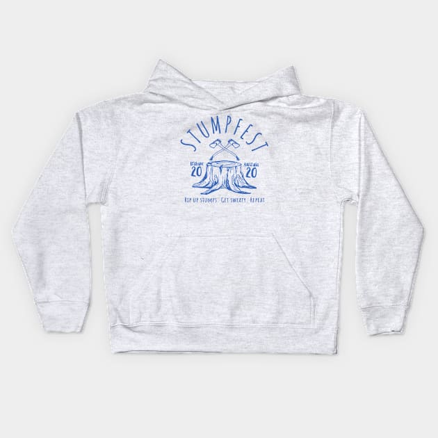 Stumpfest 2020 Blue Kids Hoodie by morbinhood